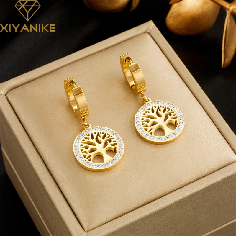 Golden Tree Earrings