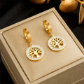 Golden Tree Earrings