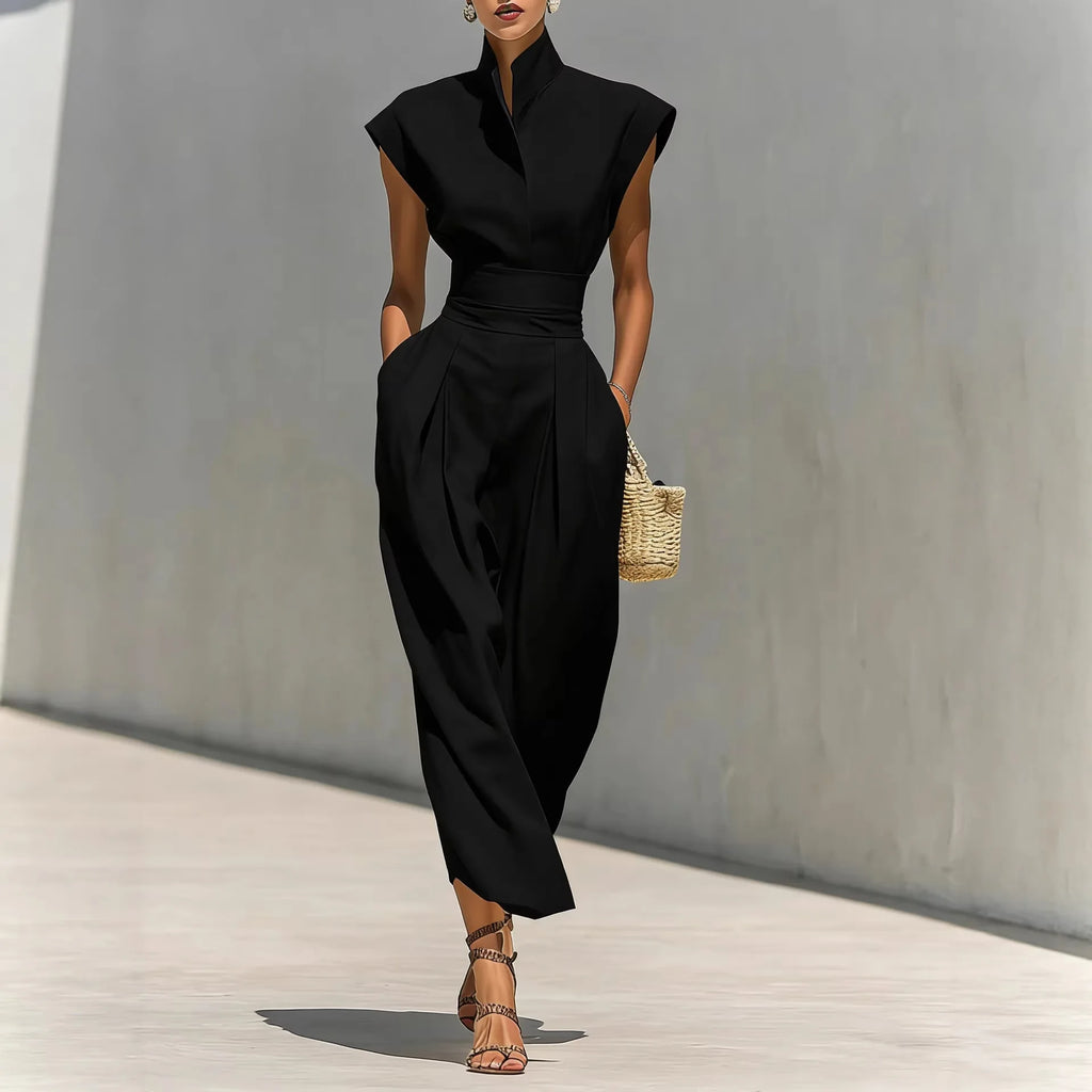 High Collar Loose Dress