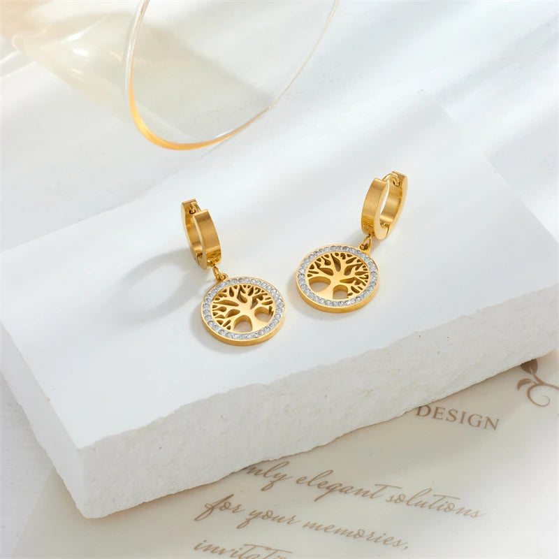 Golden Tree Earrings