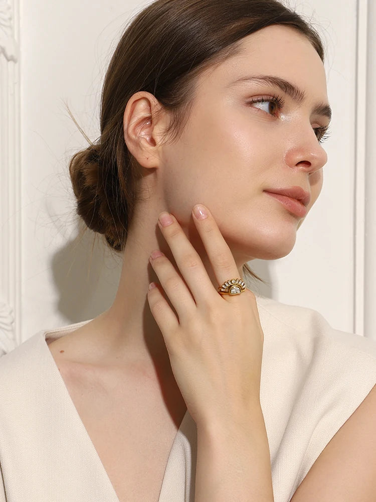 Sun Layer Shaped Ring