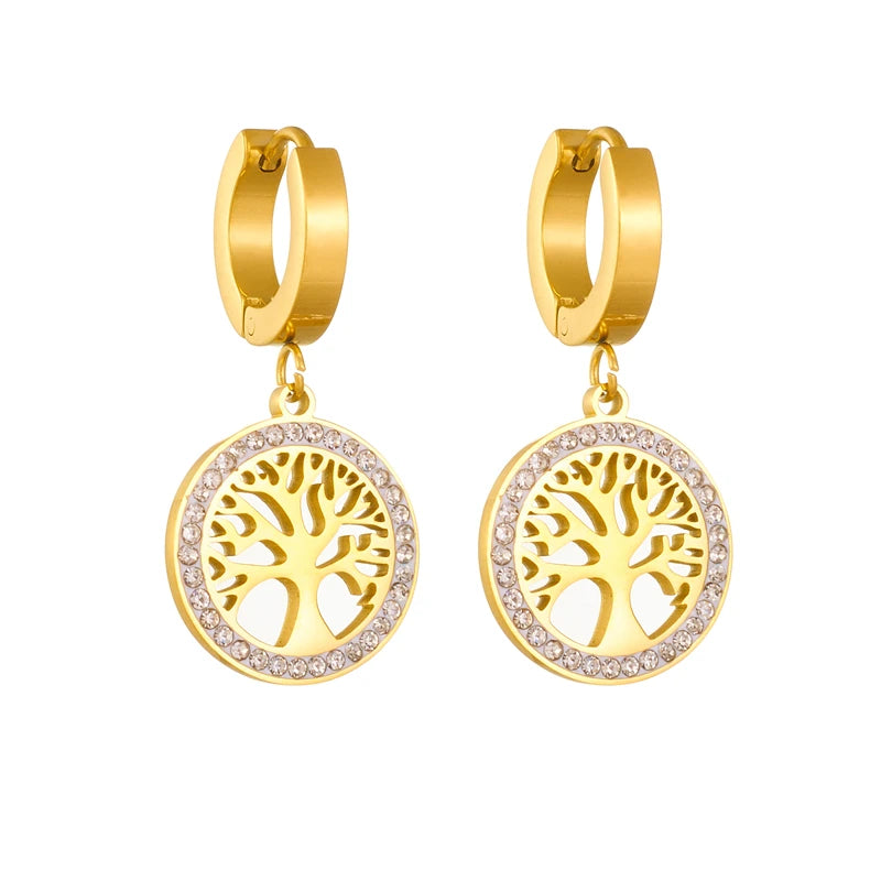 Golden Tree Earrings