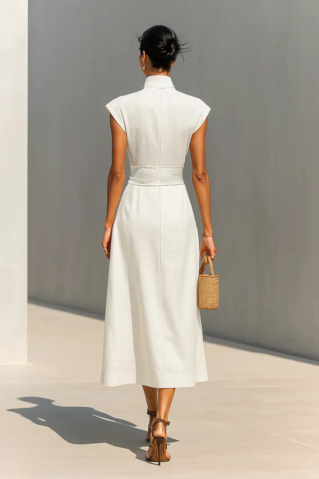 High Collar Loose Dress