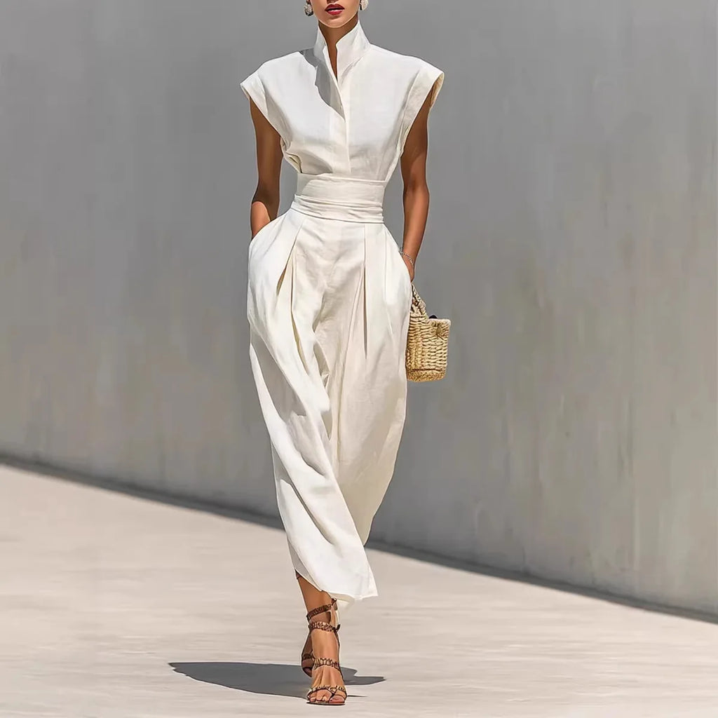 High Collar Loose Dress