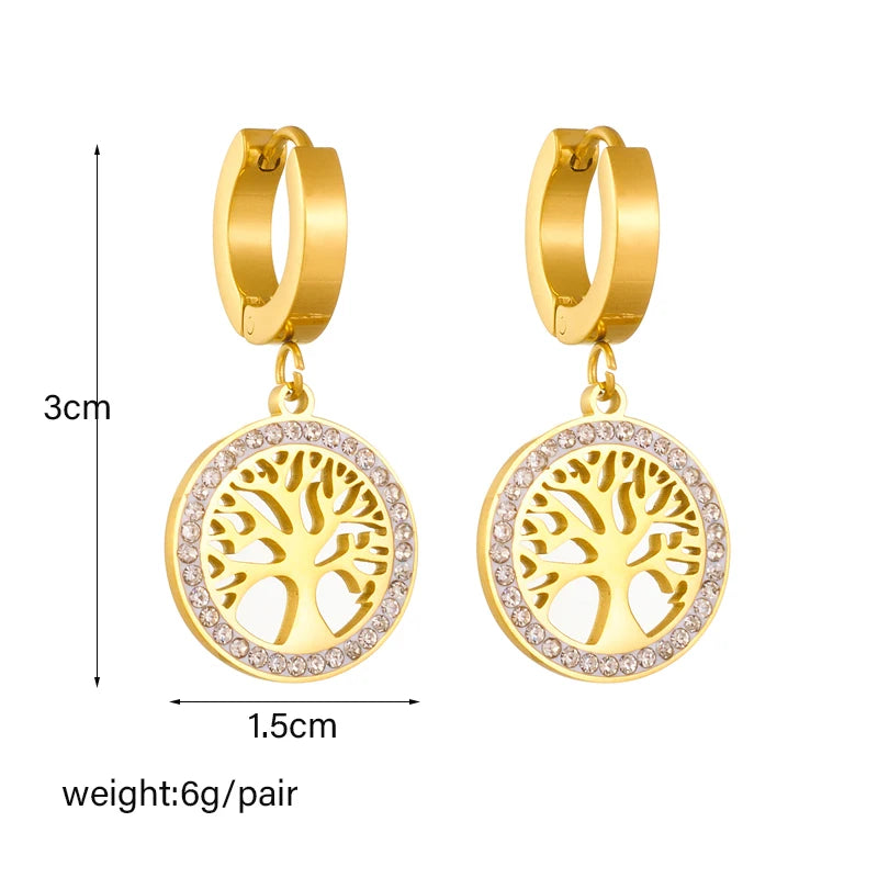 Golden Tree Earrings