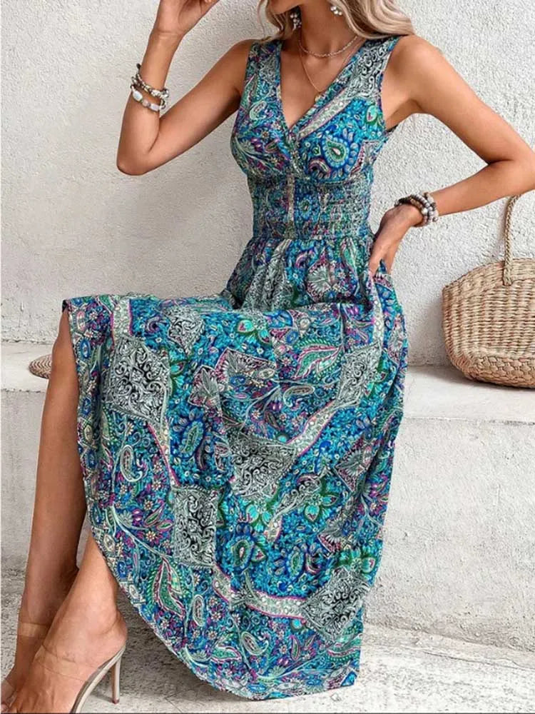 Fashion Sleeveless Maxi Boho