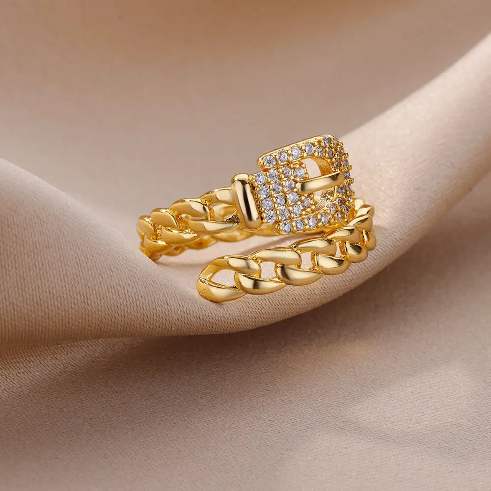 Zircon Belt Ring
