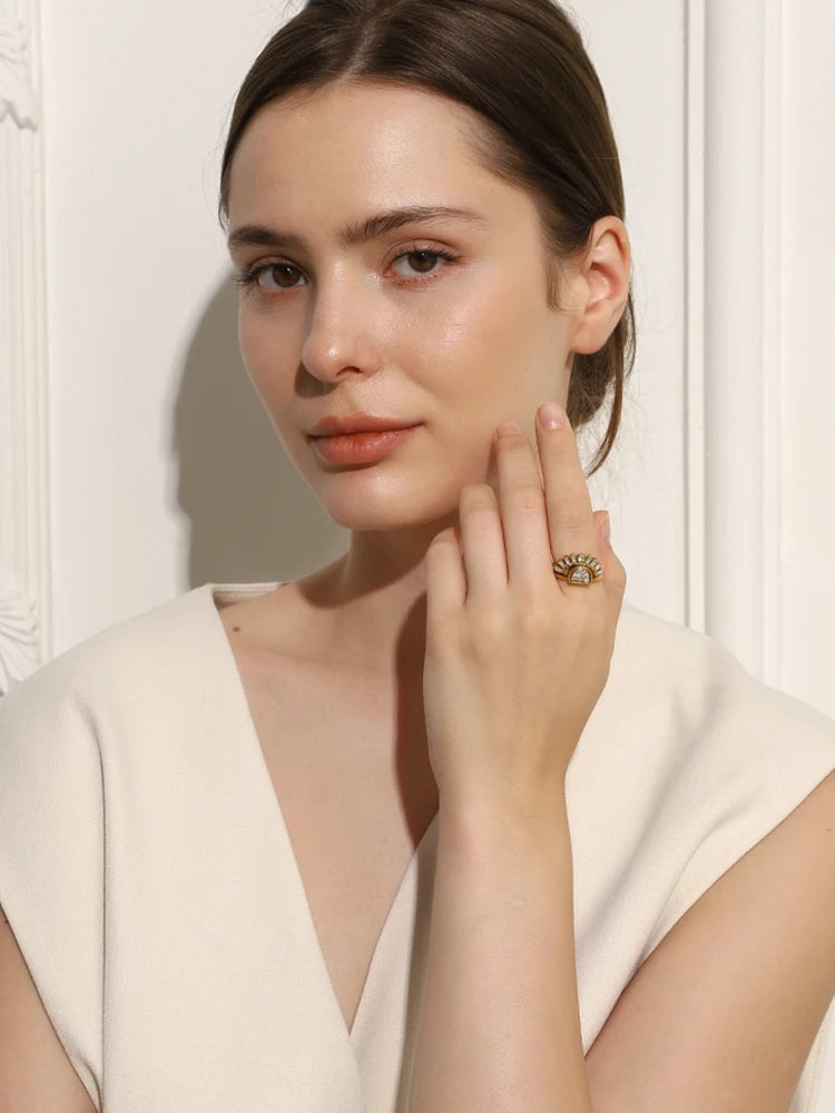 Sun Layer Shaped Ring