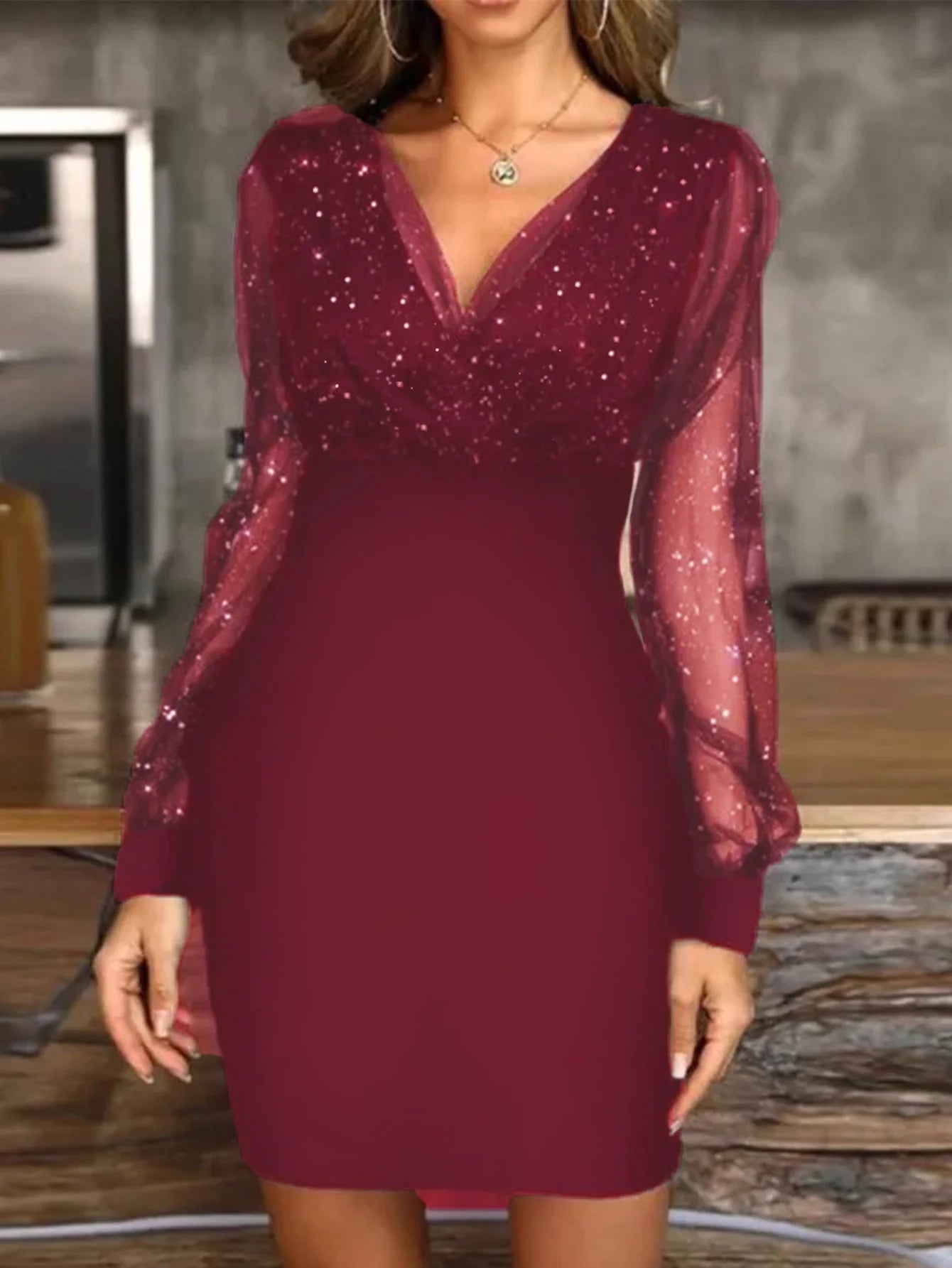 Sexy V-Neck See